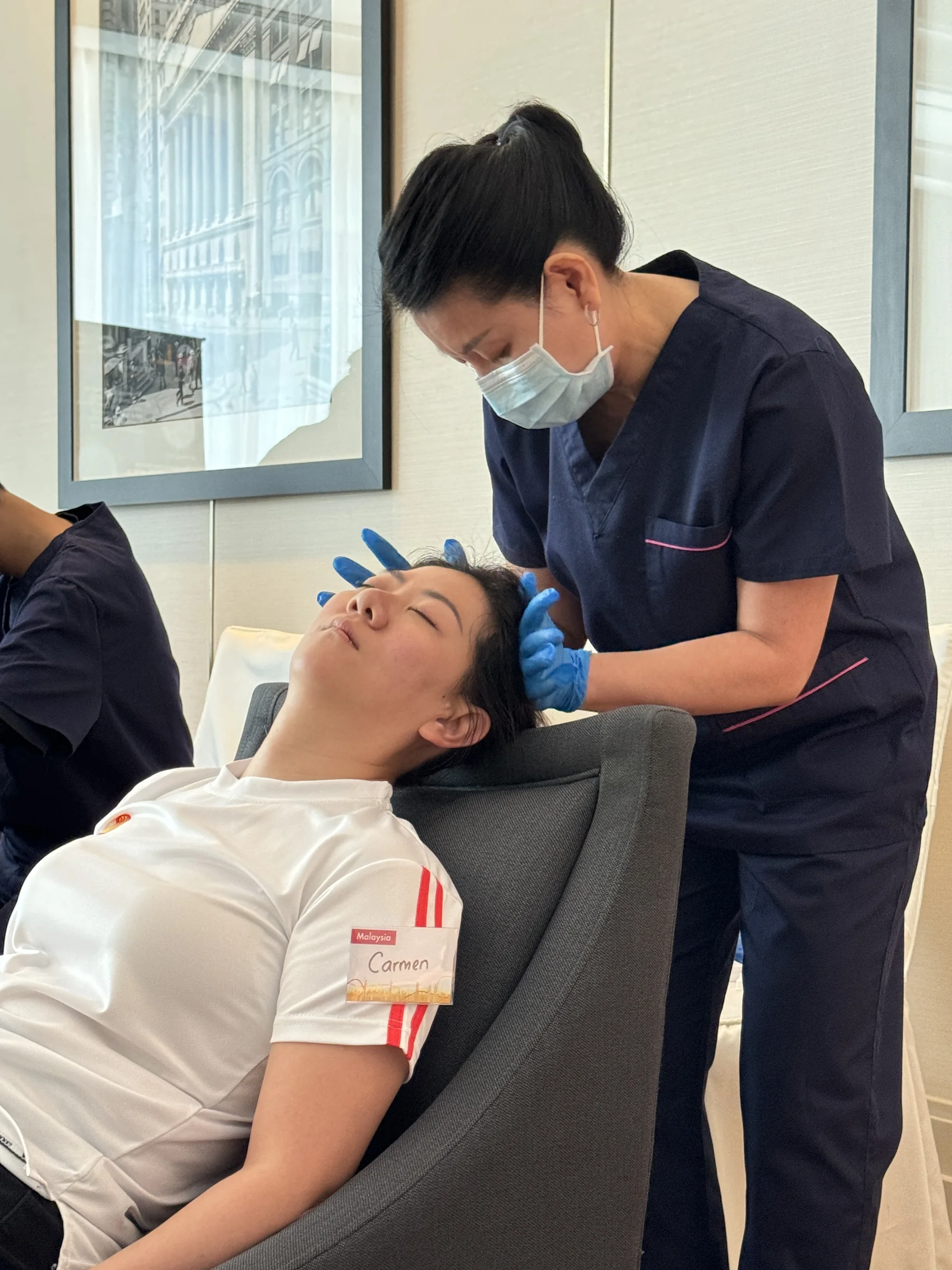 An adult receiving Sinus Treatment at our centre